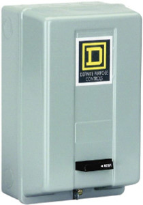Square D 2 Pole, 50 Amp Inductive Load, 208 to 240 Coil VAC at 60 Hz and 220 Coil VAC at 50 Hz, Definite Purpose Contactor Phase 1 Hp: 10 at 230 VAC, 3 at 115 VAC, Enclosed Enclosure, NEMA 1 8911DPSG52V09 - 69525483