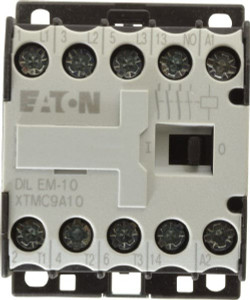 Eaton Cutler-Hammer 3 Pole, 110 Coil VAC at 50 Hz and 120 Coil VAC at 60 Hz, Nonreversible Open Enclosure IEC Contactor 1 Phase hp: 0.5 at 115V, 1 at 200V, 1.5 at 230V, 3 Phase hp: 2 at 200V, 3 at 230V, 5 at 460V XTMC9A10A - 08805251