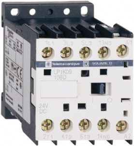 Schneider Electric 3 Pole, 24 Coil VDC, 16 Amp at 690 VAC, 20 Amp at 440 VAC and 9 Amp at 440 VAC, Nonreversible IEC Contactor BS 5424, CSA, IEC 60947, NF C 63-110, RoHS Compliant, UL Listed, VDE 0660 LP1K0910BD3 - 69527737