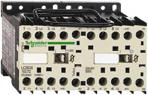 Schneider Electric 3 Pole, 24 Coil VAC at 50/60 Hz, 6 Amp at 440 VAC, Reversible IEC Contactor BS 5424, CSA, IEC 60947, NF C 63-110, RoHS Compliant, UL Listed, VDE 0660 LC2K0610B7 - 54422852
