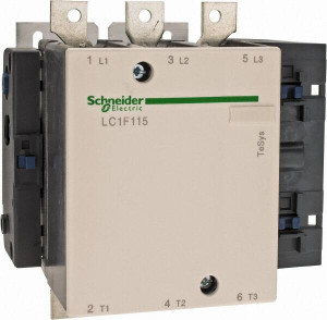 Schneider Electric 3 Pole, 120 Coil VAC, 115 Amp at 440 VAC, Nonreversible IEC Contactor Bureau Veritas, CCC, CSA, DNV, EN/IEC 60947-1, EN/IEC 60947-4-1, GL, JEM 1038, LROS, RINA, RMRoS, RoHS Compliant, UL Listed LC1F115G6 - 35554914