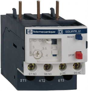 Schneider Electric 5.5 to 8 Amp, 690 VAC, Thermal IEC Overload Relay Trip Class 10A, For Use with LC1D09 and LC1D38 LRD12 - 69527273