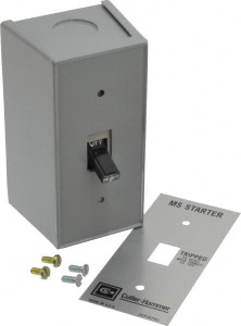 Eaton Cutler-Hammer 2 Poles, 0.4 to 16 Amp, NEMA, Enclosed Toggle Manual Motor Starter 60.5mm Wide x 71.9mm Deep x 105.7mm High, 1 hp at 120/240 V, 1 hp at 277 V & 1/4 hp at 32 V, CSA Certified, NEMA 1, UL Listed MST02SN - 01259696