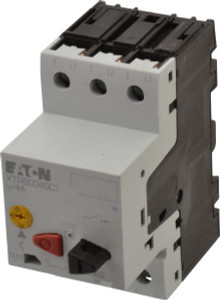 Eaton Cutler-Hammer 4 Amp, IEC, Open Pushbutton Manual Motor Starter 45mm Wide x 85mm Deep x 3.6667" High, 2 hp at 480 V, 3 hp at 600 V, 3/4 hp at 200V & 3/4 hp at 240 V, CE Approved, CSA Certified, DIN VDE, EN/IEC, UL 508 XTPB004BC1 - 08805665