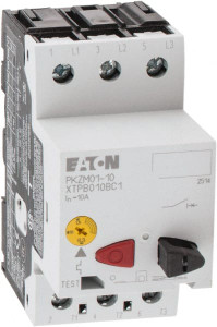 Eaton Cutler-Hammer 10 Amp, IEC, Open Pushbutton Manual Motor Starter 45mm Wide x 85mm Deep x 3.6667" High, 10 hp at 600 V, 3 hp at 200V, 3 hp at 240 V & 7-1/2 hp at 480 V, CE Approved, CSA Certified, DIN VDE, EN/IEC, UL 508 XTPB010BC1 - 08805673