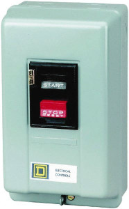 Square D 2 Poles, 27 Amp, M-1 NEMA, Enclosed Pushbutton Manual Motor Starter 2 hp at 115 VAC & 3 hp at 230 VAC, CSA, NEMA 1 & UL Listed 2510MCG1 - 69524759