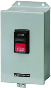 Square D 3 Poles, M-0 NEMA, Enclosed Pushbutton Manual Motor Starter 3 hp at 200 to 230 VAC & 5 hp at 380 to 575 VAC, CSA, NEMA 12 & UL Listed 2510MBA2 - 91247486