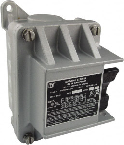Square D 3 Poles, 30 Amp, NEMA, Enclosed Toggle Manual Motor Starter 1 hp at 90 VDC, 10 hp at 460 VAC, 10 hp at 575 VAC, 1-1/2 hp at 230 VDC, 2 hp at 115 VAC, 2 hp at 115 VDC & 7-1/2 hp at 230 VAC, CE, CSA, NEMA 3R/7/9 & UL Listed 2510KR2 - 69666220