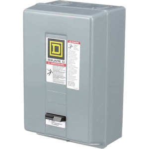 Square D 110 Coil VAC at 50 Hz, 120 Coil VAC at 60 Hz, 45 Amp, NEMA Size 2, Nonreversible Enclosed Enclosure NEMA Motor Starter 3 Phase hp: 10 at 200 VAC, 15 at 230 VAC, 25 at 460 VAC, 25 at 575 VAC, 1 Enclosure Rating 8536SDG1V02H30S - 69524593