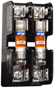 Ferraz Shawmut 2 Pole, 14 to 6 AWG, 600 VAC/VDC, 30 Amp, DIN Rail Mount, Screw Mount Fuse Block 13/32 Inch Diameter x 1-1/2 Inch Fuse Length, 3.04 Inch Long x 1.6 Inch Wide x 1.31 Inch High Block 30352 - 54014352