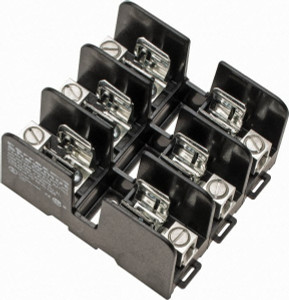 Ferraz Shawmut 3 Pole, 14 to 2 AWG, 600 VAC/VDC, 30 Amp, DIN Rail Mount, Screw Mount Fuse Block 3.9 Inch Long x 3.62 Inch Wide x 2.2 Inch High Block 60308SJ - 54011309