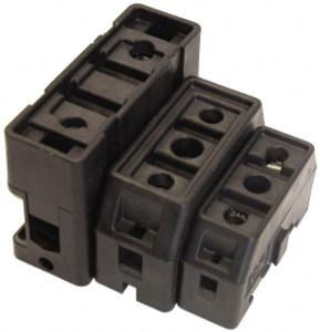 Bussmann 1 Pole, 600 VAC/VDC, 60 Amp, DIN Rail Mount Fuse Holder Compatible with CF, J Class, 1.03 Inch Wide Fuse TCFH60N - 91700104