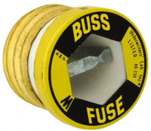 Bussmann 125 VAC, 6 Amp, Fast-Acting Plug Fuse 1.21" OAL, 10 (RMS Symmetrical) kA Rating W-6 - 71921530