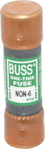 Bussmann 125 VDC, 250 VAC, 6 Amp, Fast-Acting General Purpose Fuse Fuse Holder Mount, 50.8mm OAL, 50 at AC/DC kA Rating, 9/16" Diam NON-6 - 74740481