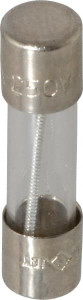 Bussmann 250 VAC, 32 VDC, 1 Amp, Time Delay Miniature Glass Fuse 20mm OAL, 10 at 125 V kA Rating, 5mm Diam GMD-1-R - 71924542