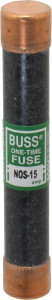 Bussmann 600 VAC, 15 Amp, Fast-Acting General Purpose Fuse Fuse Holder Mount, 127mm OAL, 50 at AC/DC kA Rating, 13/16" Diam NOS-15 - 74740648
