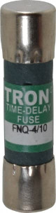 Bussmann 500 VAC, 0.4 Amp, Time Delay General Purpose Fuse Fuse Holder Mount, 1-1/2" OAL, 10 at AC kA Rating, 13/32" Diam FNQ-4/10 - 75915470