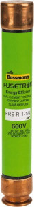 Bussmann 300 VDC, 600 VAC, 1.25 Amp, Time Delay General Purpose Fuse Fuse Holder Mount, 127mm OAL, 20 at DC, 200 (RMS) kA Rating, 13/16" Diam FRS-R-1-1/4 - 75908467