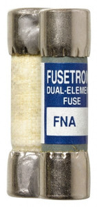 Bussmann 250 VAC, 6 Amp, Time Delay Pin Indicator Fuse Fuse Holder Mount, 1-1/2" OAL, 10 at 125 V kA Rating, 13/32" Diam FNA-6 - 81739773
