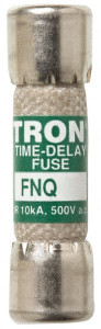 Bussmann 500 VAC, 0.13 Amp, Time Delay General Purpose Fuse Fuse Holder Mount, 1-1/2" OAL, 10 at AC kA Rating, 13/32" Diam FNQ-1/8 - 75915272