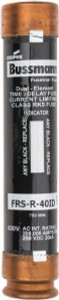 Bussmann 250 VDC, 600 VAC, 40 Amp, Time Delay General Purpose Fuse Fuse Holder Mount, 5-1/2" OAL, 20 at DC, 200 (RMS) kA Rating, 27mm Diam FRS-R-40ID - 91700393