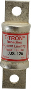 Bussmann 600 VAC, 125 Amp, Fast-Acting General Purpose Fuse Bolt-on Mount, 3-1/4" OAL, 200 at AC (RMS) kA Rating, 7/8" Diam JJS-125 - 71921936