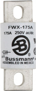 Bussmann 250 VAC/VDC, 175 Amp, Fast-Acting Semiconductor/High Speed Fuse Stud Mount Mount, 3-1/8" OAL, 200 (RMS), 50 at DC kA Rating, 1-7/32" Diam FWX-175A - 75784389