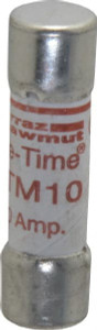 Ferraz Shawmut 250 VAC, 10 Amp, Fast-Acting General Purpose Fuse Clip Mount, 1-1/2" OAL, 10 at AC kA Rating, 13/32" Diam OTM10 - 54012828