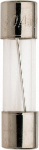 Ferraz Shawmut 32 VAC, 30 Amp, Fast-Acting Miniature Glass Fuse Clip Mount, 1" OAL, 1/4" Diam GGX30-MSC - 06432603