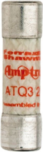 Ferraz Shawmut 500 VAC, 3.2 Amp, Time Delay General Purpose Fuse Clip Mount, 1-1/2" OAL, 10 at AC kA Rating, 13/32" Diam ATQ3-2/10 - 54013677