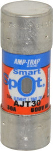 Ferraz Shawmut 500 VDC, 600 VAC, 30 Amp, Time Delay General Purpose Fuse Clip Mount, 2-1/4" OAL, 100 at DC, 200 at AC, 300 (Self-Certified) kA Rating, 13/16" Diam AJT30 - 54004676