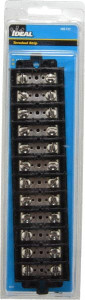 IDEAL 12 Poles, 600 Volt, 60 Amp, -40 to 266°F, Polyester Thermoplastic, Polyester Thermoplastic Multipole Terminal Block Nickle Plated Brass, 22 to 6 AWG Compatibility, 1-1/4 Inch High 89-512 - 66053505