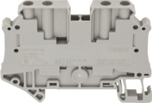 Schneider Electric 1 Pole, 500 Volt, 39 Amp, -40 to 266°F, DIN Rail Mount, Polyamide Passthrough Terminal Block 4 Contacts, 26 to 10 AWG Compatibility, 47-1/2mm High NSYTRV44 - 69680049