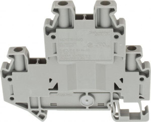 Schneider Electric 2 Poles, 800 Volt, 36 Amp, -40 to 266°F, DIN Rail Mount, Polyamide Passthrough Terminal Block 4 Contacts, 26 to 10 AWG Compatibility, 65mm High NSYTRV44D - 69680031