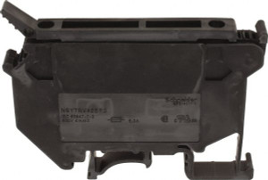 Schneider Electric 1 Pole, 500 Volt, 6.3 Amp, -40 to 266°F, DIN Rail Mount, Polyamide Fused Terminal Block 3 Contacts, 26 to 10 AWG Compatibility, 56-1/2mm High NSYTRV42SF5LA - 69680106