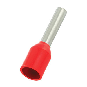 Value Collection Electrical Wire Ferrules, Insulation Type: Partially Insulated, Connection Type: Crimp, Compatible Wire Size (AWG): 16, Compatible Wire Size (sq mm): 1.5 (mm), Pin Length (Inch): 0.315, Pin Length (mm): 8 E1508-RED - 14735708