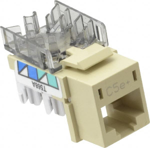 Hubbell Wiring Device-Kellems 8 Position, Cat5e Modular Jack CSA Certified, RoHS Compliant, UL Listed HXJ5EEI - 00247759