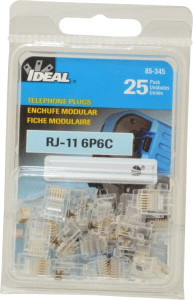 IDEAL 6 Position, Cat5e Modular Plug Round Cable Compatible 85-345 - 00201798