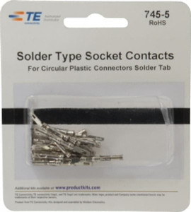 TE Connectivity Modular Receptacle Plug Connector Solder Socket Contact 745-5 - 07512999 TE Connectivity Modular Receptacle Plug Connector Solder Socket Contact 745-5 - 07512999