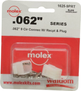 Molex 9 Circuit, 9 AWG, 0.062 Inch Pin Diameter, Modular Receptacle Plug Connector Package RoHS Compliant 1625-9PRT - 06063952
