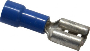 Made in USA 16 to 14 AWG Uninsulated Female Wire Disconnect 1/4" Tab, Blue FR4B-250 - 76938505