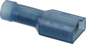 Thomas & Betts 16 to 14 AWG Fully Insulated Female Wire Disconnect 1/4" Tab, Blue, CSA Certified, RoHS Compliant, UL 94 V-2, UL File E66716, UL Listed 14RB-2577C - 54062971