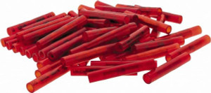 Value Collection 22 to 18 AWG Compatible, Nylon Fully Insulated, Crimp-On Butt Splice Terminal 2 Wire Entries, Copper Contacts, Tin Contact Plating, Red BD-18300 - 43579234