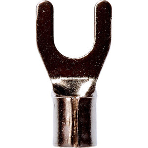 3M Fork Terminals, Terminal Type: Standard, Insulation Type: NonInsulated, Connection Type: Crimp, Compatible Wire Size (AWG): 12-10, Stud Size (#): 10, Fork Width (Decimal Inch): 0.3800 7100164139 - 35074582