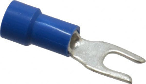 Made in USA #6 Stud, 16 to 14 AWG Compatible, Fully Insulated, Crimp Connection, Standard Fork Terminal S4B-6 - 76938414