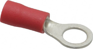 IDEAL 22-18 AWG Partially Insulated Crimp Connection Circular Ring Terminal #10 Stud, 0.819" OAL x 0.394" Wide, Tin Plated Brass Contact 83-2141 - 02651479