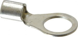 IDEAL 8 AWG Noninsulated Crimp Connection Circular Ring Terminal 3/8" Stud, 1.161" OAL x 0.591" Wide, Tin Plated Brass Contact 83-0451 - 02651321