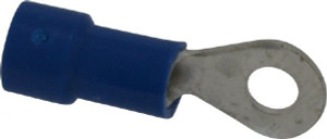 Made in USA 16-14 AWG Fully Insulated Crimp Connection Circular Ring Terminal #6 Stud, Copper Contact R4B-6 - 76938372