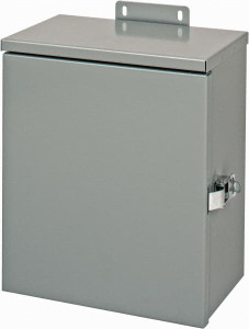 Cooper B-Line NEMA 3R Steel Junction Box Enclosure with Hinge Flat Cover 10" Wide x 12" High x 6" Deep, Rainproof 78205120099 - 64052814