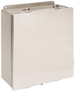 Cooper B-Line NEMA 4, 12, 13, 3RX, 4X Stainless Steel Standard Enclosure with Hinge Flat Cover 8" Wide x 10" High x 4" Deep, Corrosion Resistant, Dust-tight, Rainproof & Watertight 78205170184 - 64052749